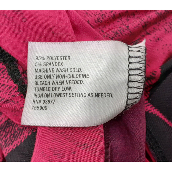 Worthington Women's Size S Maroon/Black Wrap-Design Blouse Short Sleeve Stretch - Picture 6 of 6